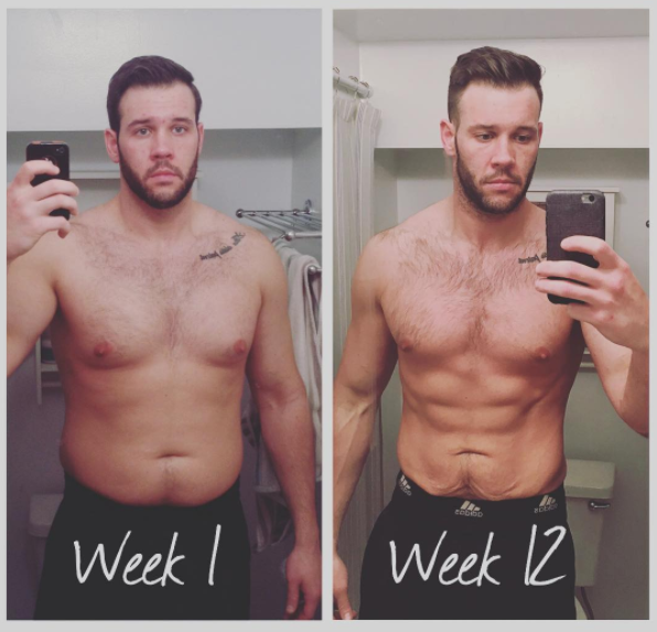 Brian worked his butt off and lost 25 pounds in 12 weeks. 